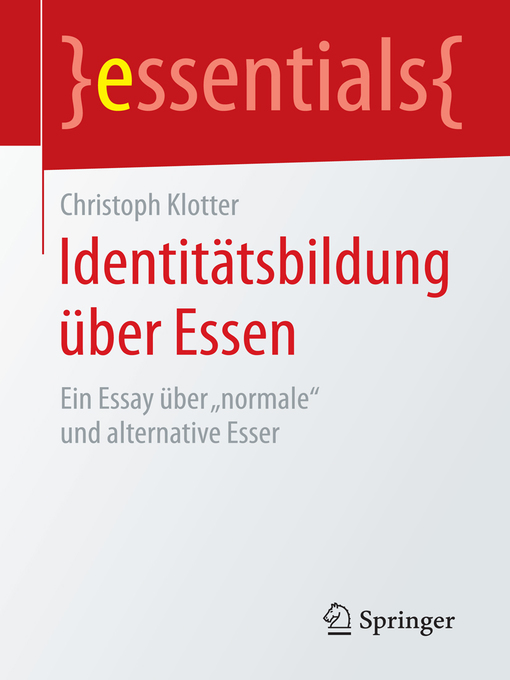 Title details for Identitätsbildung über Essen by Christoph Klotter - Available